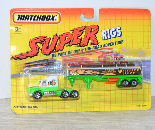 Matchbox Super Rigs Fresh Squeezed Orange Juice Mack CH600 Green NIB ...