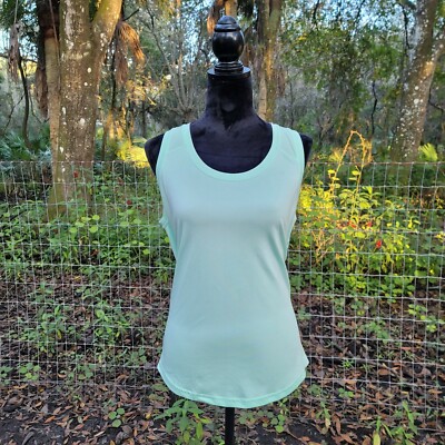 Womens Tek Gear Dry Tek Mint Green Racerback Tank Top Activewear Light Wear  L