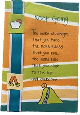Blue Mountain Arts Greeting Card keep going challenges 