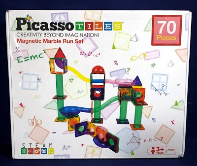 New - PICASSO TILES Magnetic Marble Run Set - STEAM Lalitude FACTORY SEALED