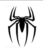 SPIDERMAN LOGO 5 inch Black Window Sticker Vinyl DecalSPIDER MAN