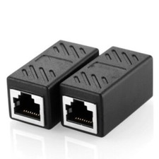 CAT6 Ethernet Sockt Cable Adapter RJ45 Extender Plug Cable Joiner Coupler for He