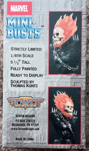 GHOST RIDER Marvel Comics 2001 Bowen Designs Thomas Kuntz Mini-Bust 4878/6000 - Picture 3 of 4