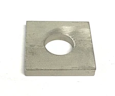 316 Stainless Steel Square Plate Washer 2x2x5/16Thk w 7/8" Hole ASTMA240 Moly