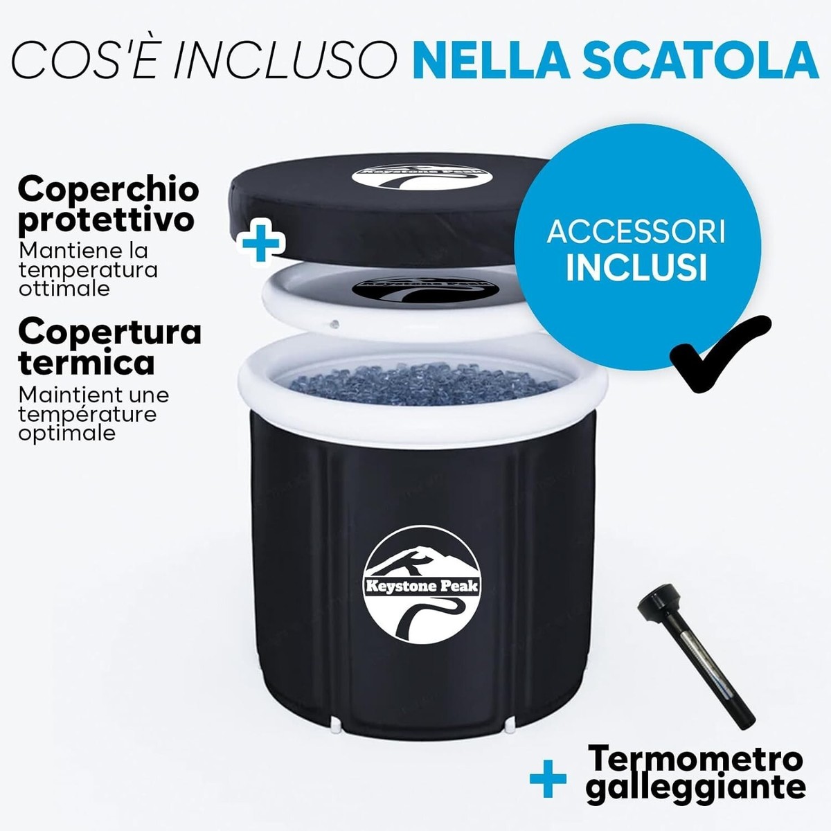 Vasca Ice Bath Portatile - Terapia Fredda Per Recupero Muscolare E Mentalità Forte - Foto 9