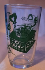 Vintage Kraft Cheese Spread Glass Jar Juice Coffee Grinder Green Swanky Swig