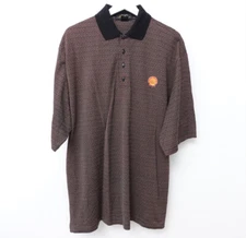 Vintage Shell Gas Station Embroidered Mens Polo Shirt Size Large 90s LALP Vtg