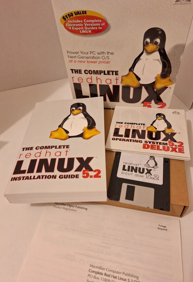 Linux 5.2 The Complete Redhat Operating System Deluxe Secure Server 3 CD Book Foto 4 de 4