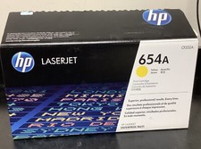 GENUINE HP 654A CF332A Yellow Print Toner Cartridge LaserJet M651