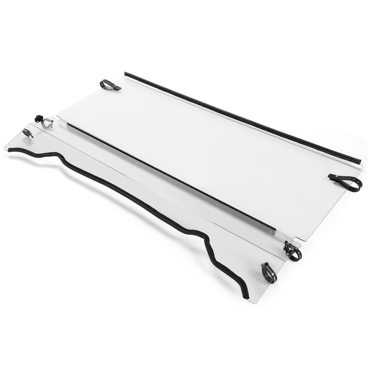 Clear Flip Windshield For Polaris Ranger 500, 700 & Crew - Polycarbonate, Folding, Full Coverage