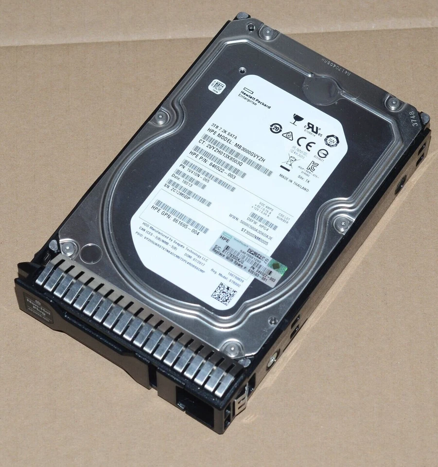 HPE 3TB SATA 7.2K 3.5in HDD 861695-004 846522-003  MB3000GVYZH ST3000NM0005 - Image 3 of 4