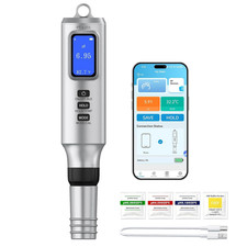 Smart Pool Salt Tester  pH Meter with APP, 7-in-1 Digital Water Tester for pH