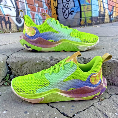 Under Armour Anatomix‎ Basketball Shoes Pink Neon Green Purple Mens 16 Micro G Buy Under Armour Anatomix Spawn 2  main image 2