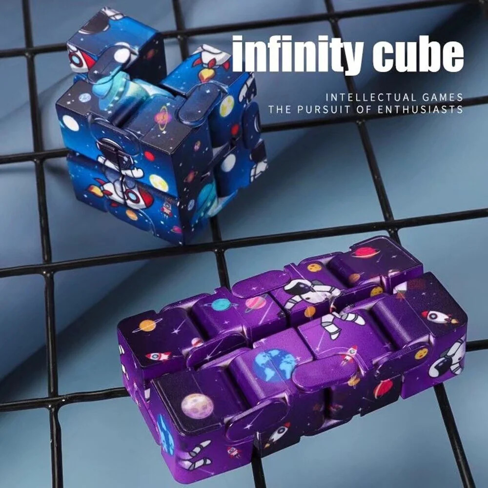 Cubo infinito antiestrés rompecabezas abatible juguete de alivio del estrés para adultos niños