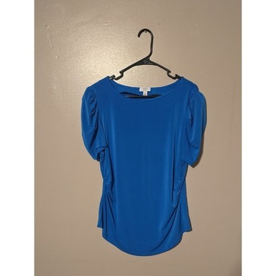 Crown & Ivy Womens Short Sleeve Tunic Blue Womens Size XL NWT