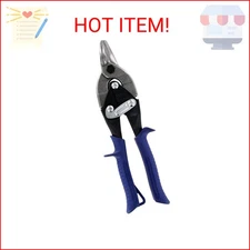 MIDWEST Bulldog Aviation Tin Snip - Straight Cut Regular Tinner Shears, Made in 