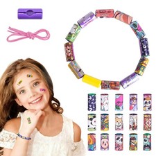 Creative Sticky Rolls Bracelet Making Kit for Kids 150 Reusable Stickers, D...