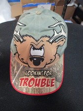 Buck Wear Lookin For Trouble Hat Cap Adjustable Youth Camo Embroidered