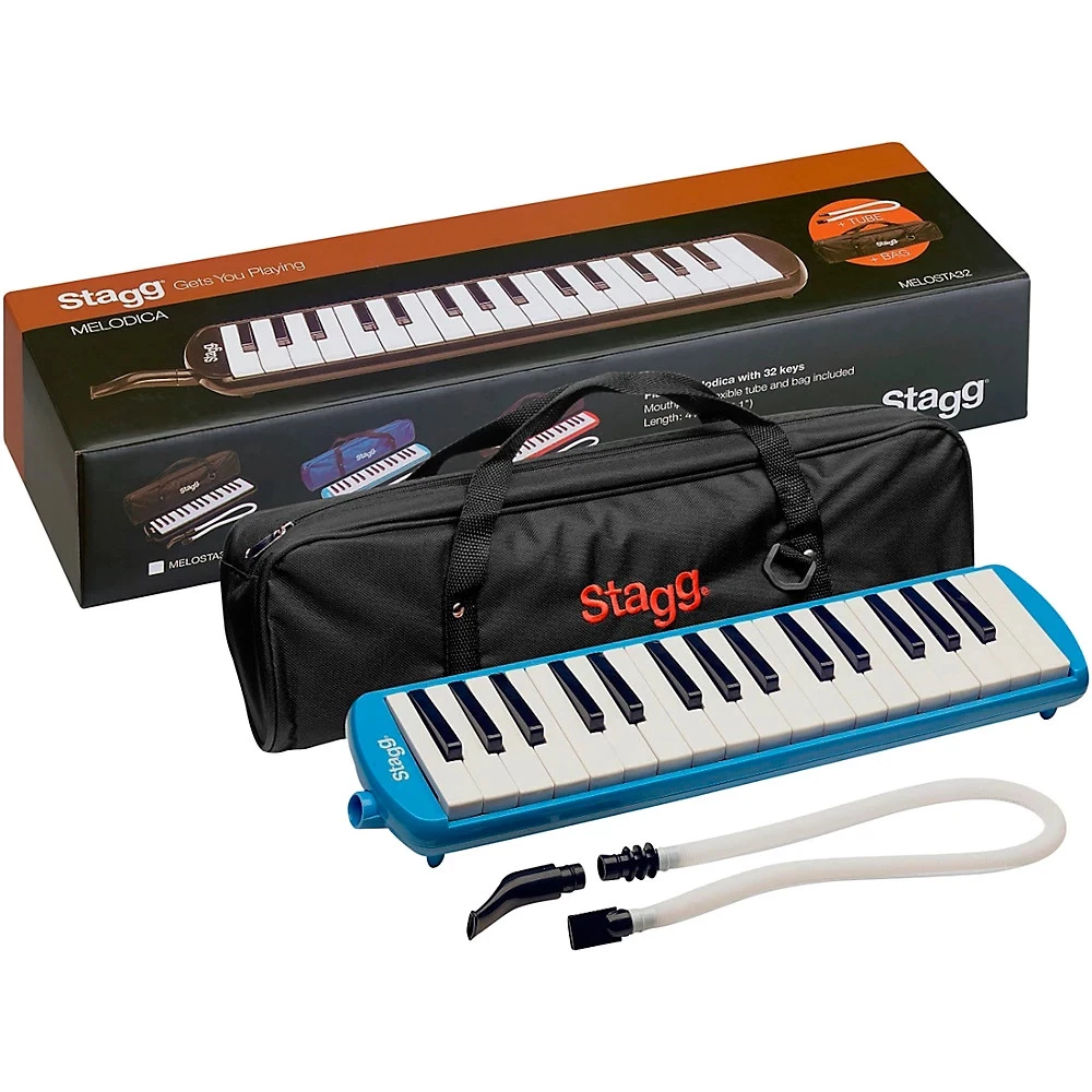 Stagg MELOSTA32RD 32 Note Melodica with Case, One Size, Red, One Size