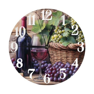 Wall Clock Vintage Battery Operated Decorative Silent Non Ticking for Home Decor