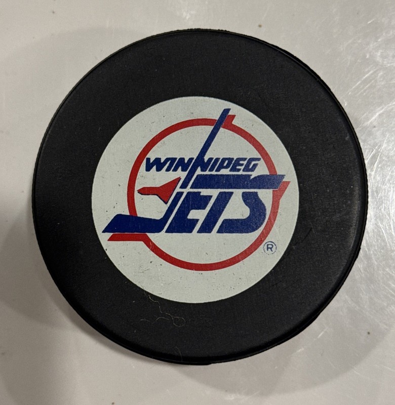 Vintage Winnipeg Jets NHL Game Puck – Official John Ziegler Jr. Trench - Canada
