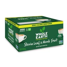 Whole Earth Sweetener Co. Stevia & Monk Fruit Sweetener Erythritol Sweetener ...