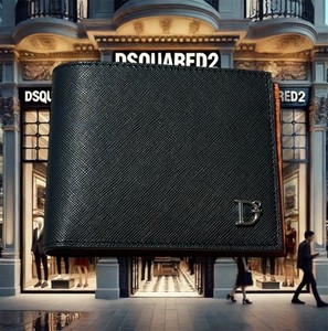 Dsquared2 Portefeuille en cuir Saffiano avec détails argentés