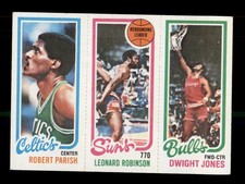 1980-81 TOPPS BASKETBALL ROBERT PARISH, LEONARD ROBINSON, DWIGHT JONES