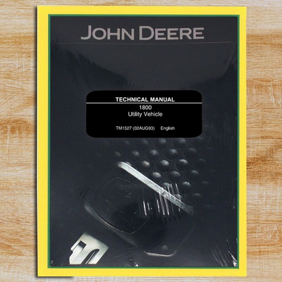 #ad John Deere 1800 Utility Vehicle Technical Service Repair Manual TM1527 $71.50
