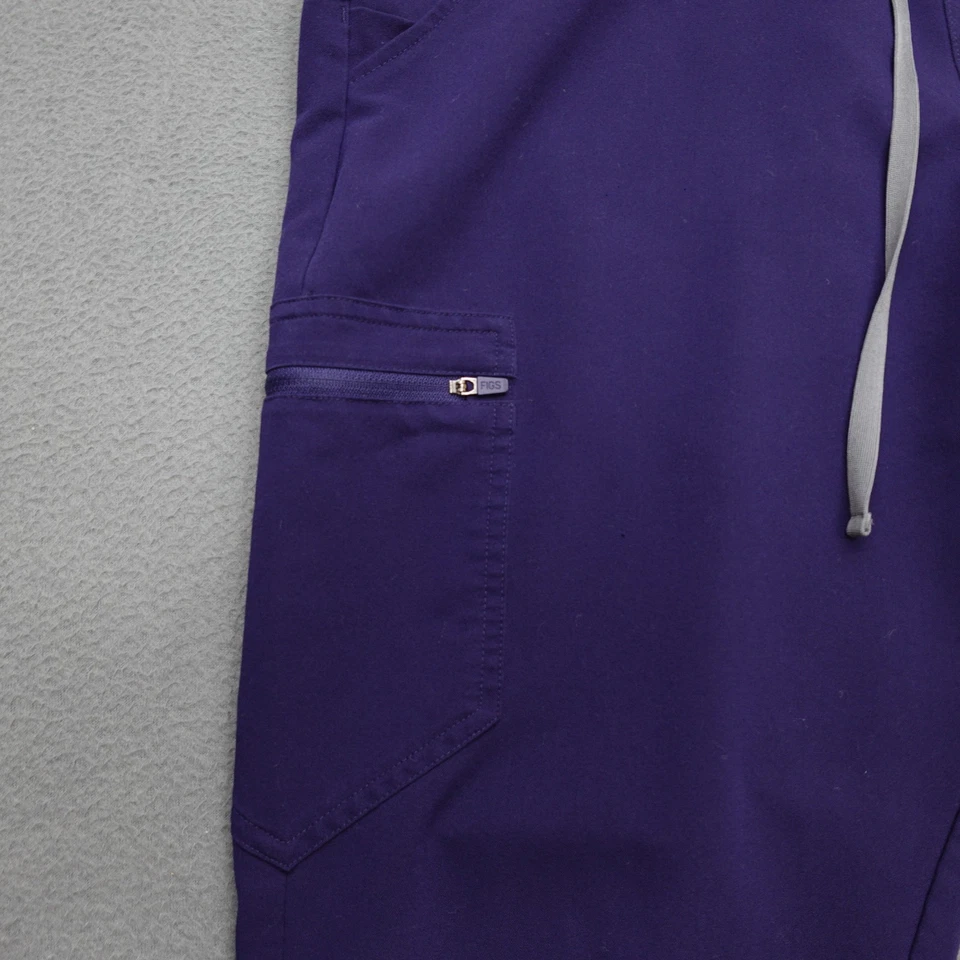Figs Technical Collection Women's Size 2XL Navy Blue/Purple Scrub Pants - Image 4 of 4