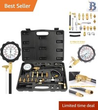 Compact Automotive Fuel Pressure Tester With Universal Adapters - 0-140 Psi Compact Automotive Fuel Pressure Tester With Universal Adapters - 0-140 Psi