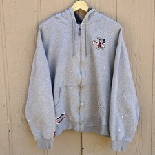 Vintage 90s Y2K Mickey Mouse Original Hoodie Sweatshirt Men XL Full Zip Distress