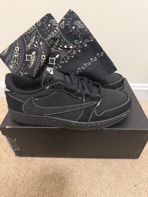 Size 9 - Jordan 1 Retro Low OG SP x Travis Scott Black Phantom