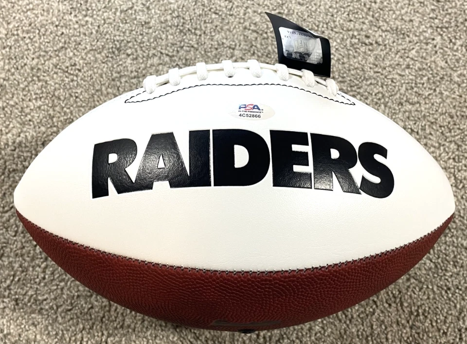 OAKLAND RAIDERS PHIL VILLAPIANO #41 FIRMADO EQUIPO DE FÚTBOL AMERICANO CON MÚLTIPLES INSCRIPCIONES PSA/DNA Foto 4 de 4