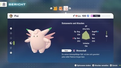   Shiny Alpha Pixi | Level 100 | Max 6IV+DV | Pokemon Legenden ZA    