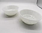 Vintage Anchor Hocking White Milk Glass Kimberly Diamond Pattern 5”  small bowls