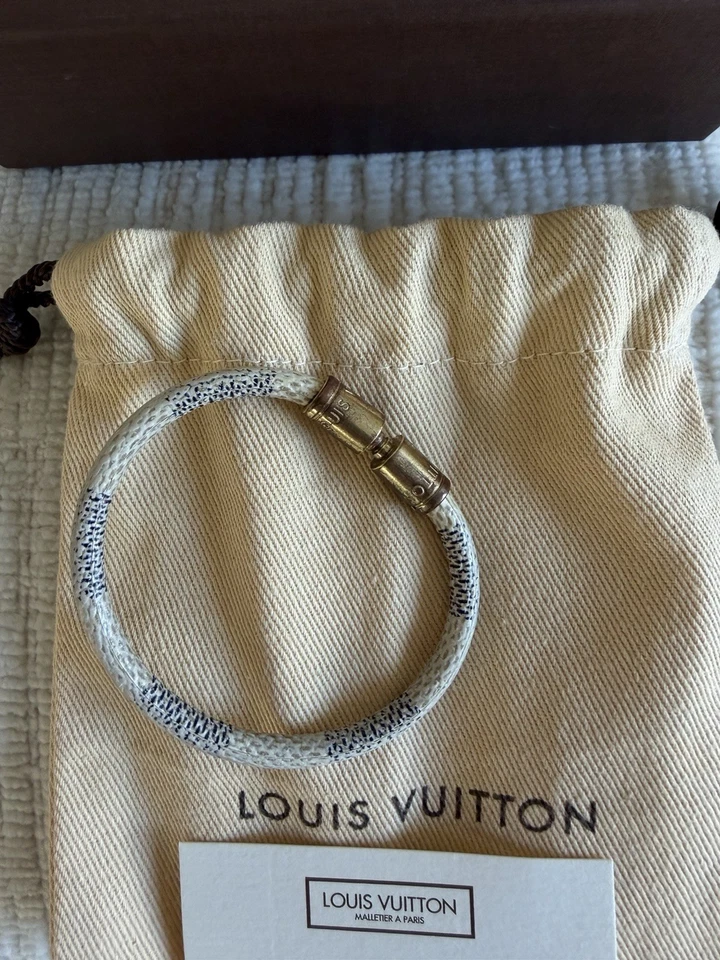 Louis Vuitton Keep It Armband Damier Azur Weiß/Blau M6138F - Bild 4 von 4