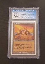 CITY OF BRASS 7th Edition MTG Rare Traditional Chinese Graded CCG 7.5 NM+