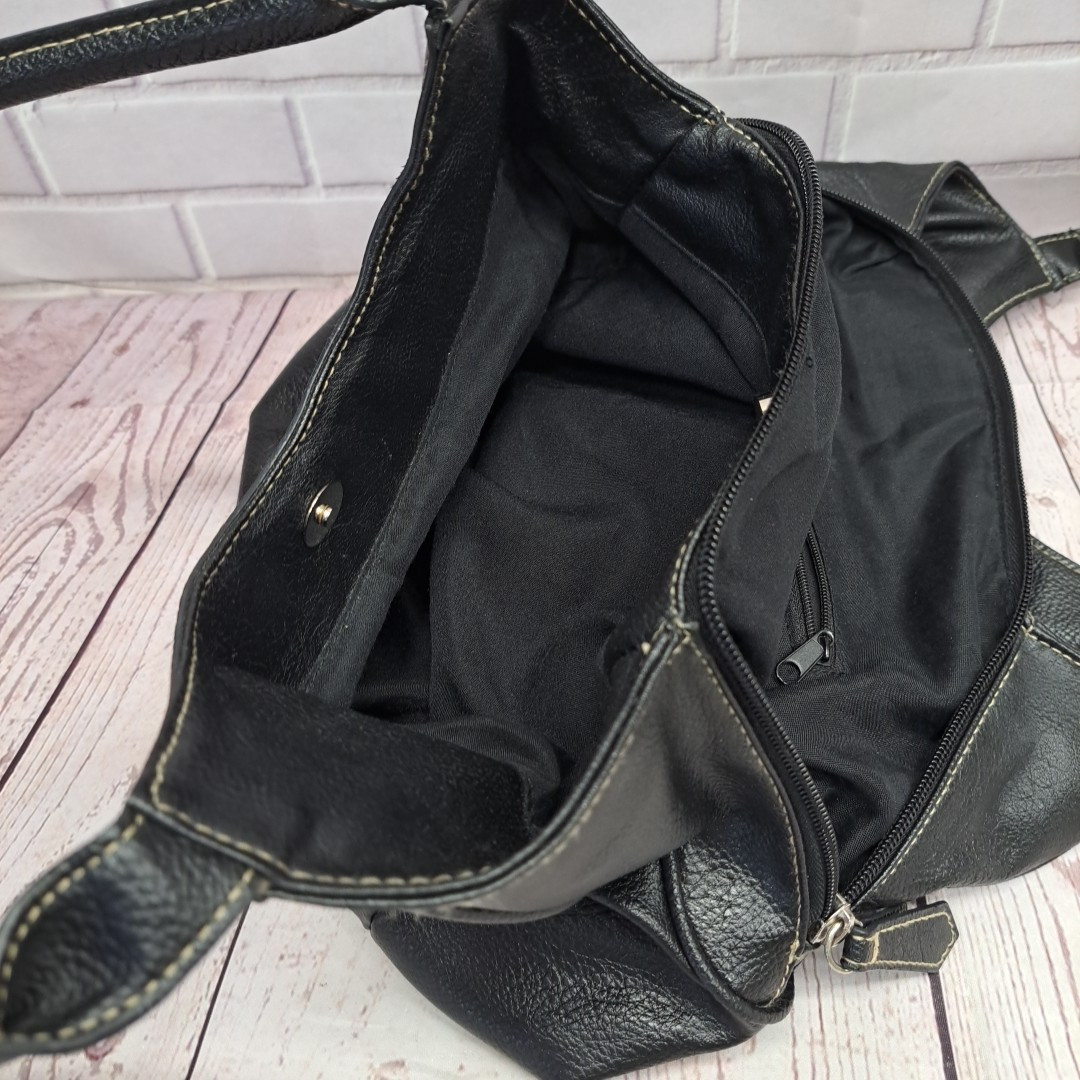 Rosetti Basic Black Handbag Purse With Silver Buc… - image 6