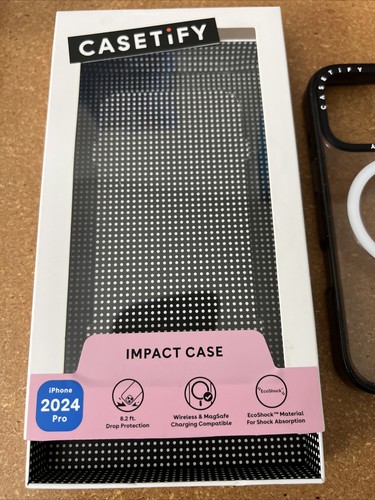 CASETiFY Impact Case con Magsafe per iPhone 16 Pro 6,3" trasparente/nero USATO! - Foto 2 di 7