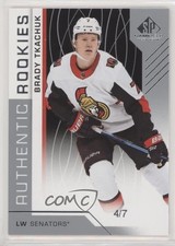 2018-19 Upper Deck SP Game Used Authentic Rookies 4/7 Brady Tkachuk #150 3h1
