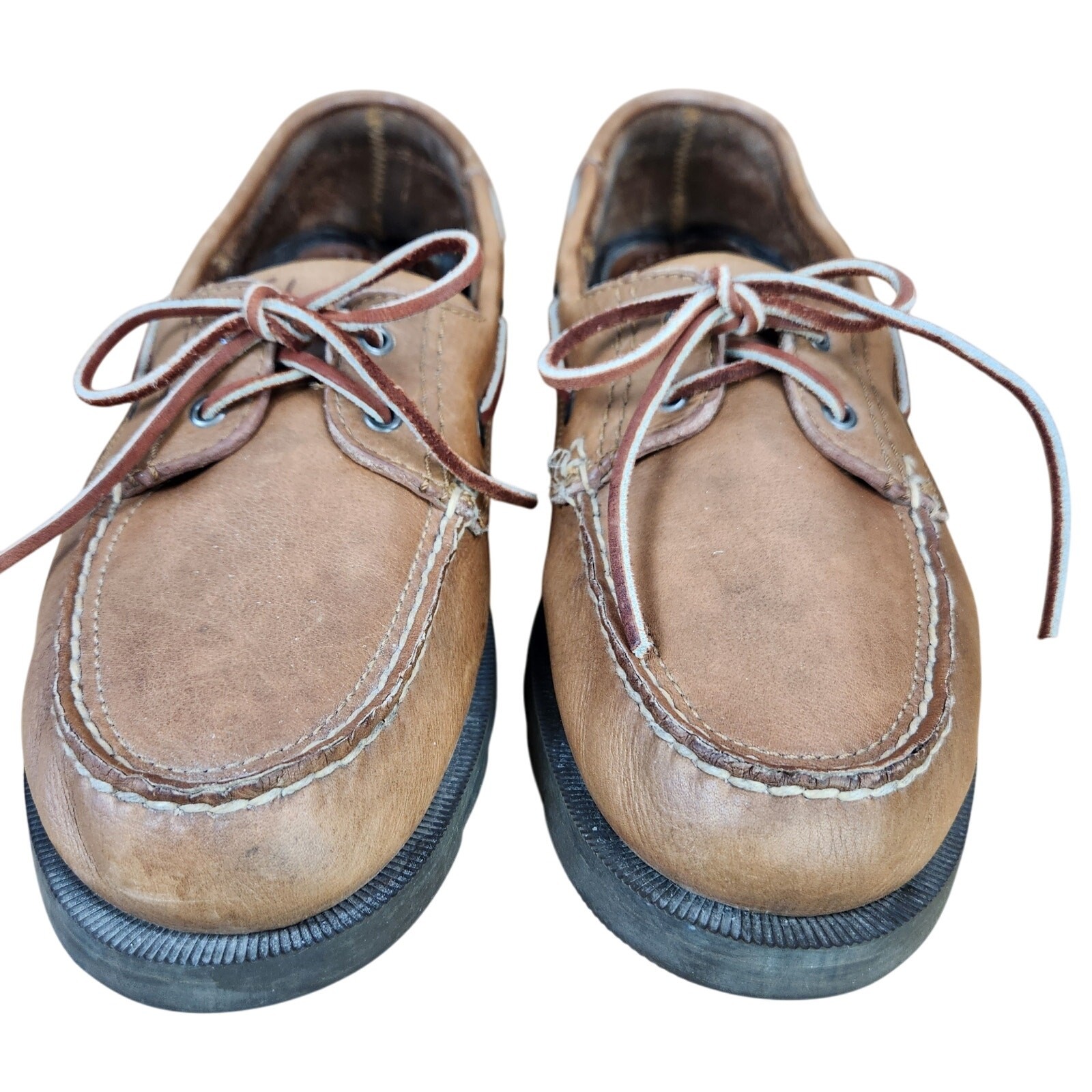 SAOLA Scarpe uomo vintage Clark’s Top Sider Style 1998 suola gomma marrone taglia 13 usate in ottime condizioni