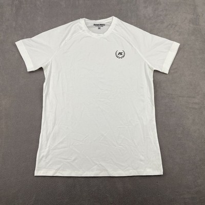 Elysium Athletic T Shirt Men XL White Stretch Logo Raglan Sleeve Athletic