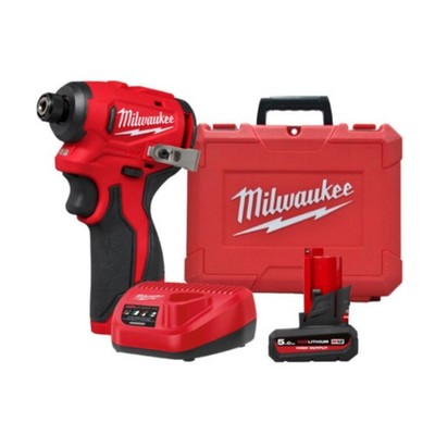 Milwaukee M12 Schlagschrauber-Set BLIDRC-501C 12V 1/4'' Brushless High Capacit...