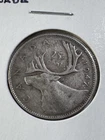 1947 Maple Leaf Canada 25 Cents Silver Coin