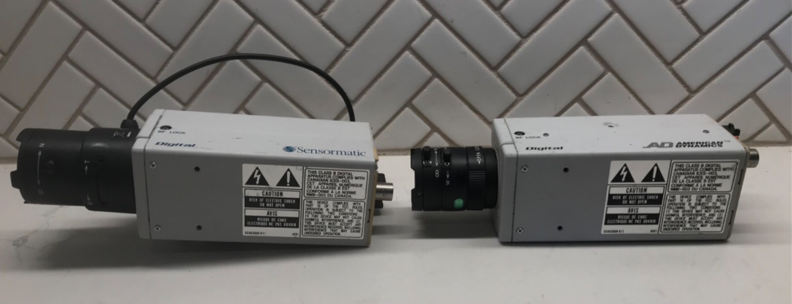 American Dynamics ADC733 Sensormatic ADC732 Surveillance Camera Lot (2) Untested