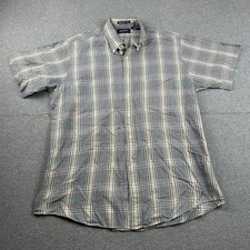 GANT Mens short-sleeve plaid button-up shirt Check Collared XL