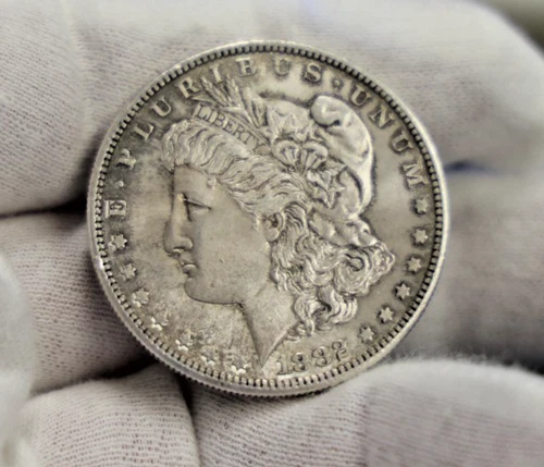 1882 S US Morgan Silver Dollar $1 Nice Unc (Toned)