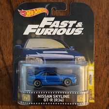 Hot Wheels Entertainment - Fast & Furious - Nissan Skyline GT-R (R34) - Blue