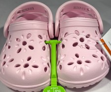 Crocs Classic Floral Cut Out Clog, Pink Milk - Toddler Sizes - CHOOSE SIZE 